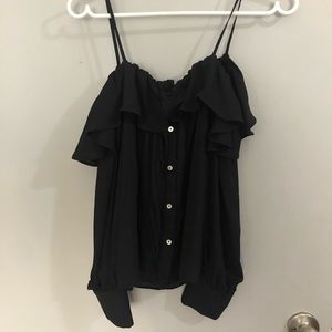 ZARA off the shoulder long sleeve blouse